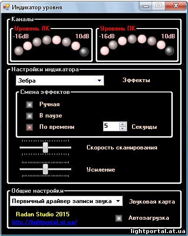 Индикатор уровня аудио Индикатор уровня аудио